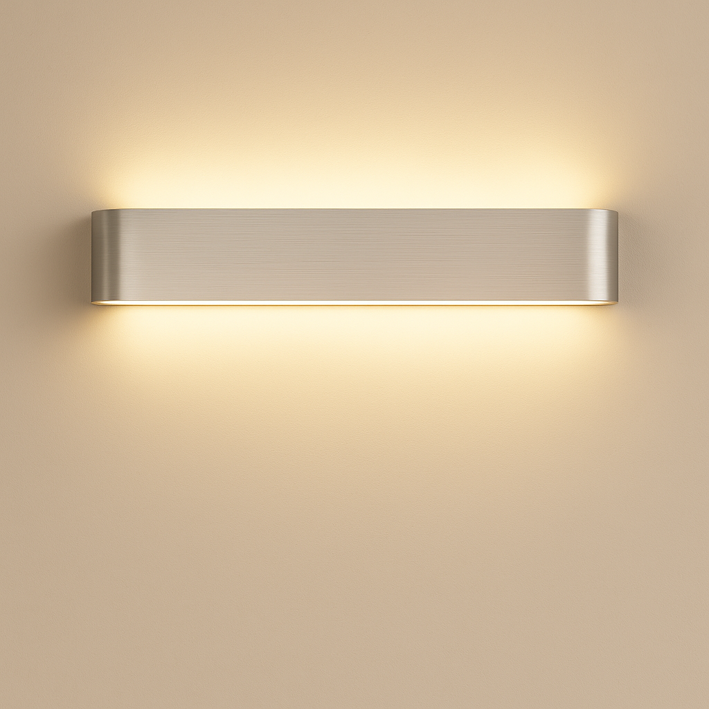 Applique Murale LED en Aluminium Brossé – Design Moderne
