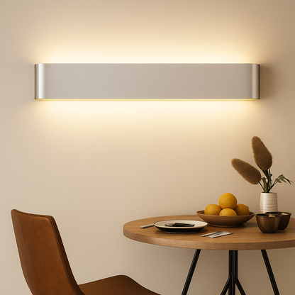 Applique Murale LED en Aluminium Brossé – Design Moderne